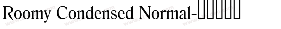 Roomy Condensed Normal字体转换
